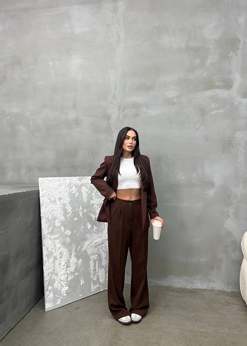 l Beden Zara Kahverengi Kadın Blazer Ceket