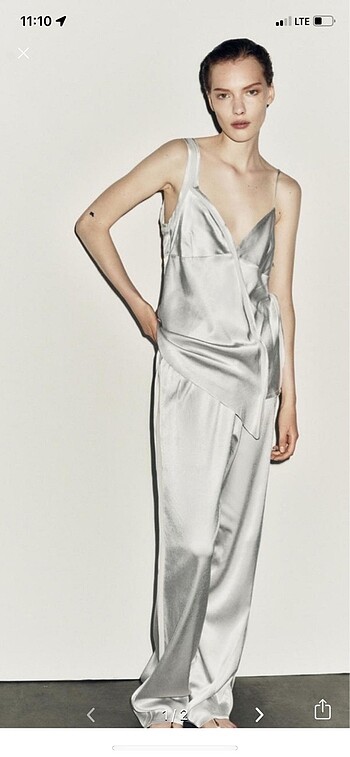 #zara saten pantolon