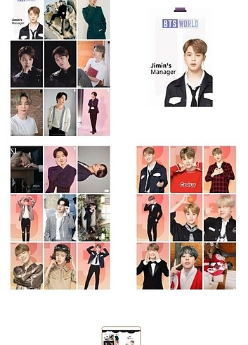 Bts Jimin Fotokart ve Kolyeler