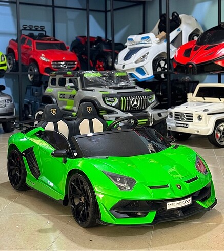 Beden yeşil Renk Akülü Araba 24V Lamborghini Aventador Drift Model