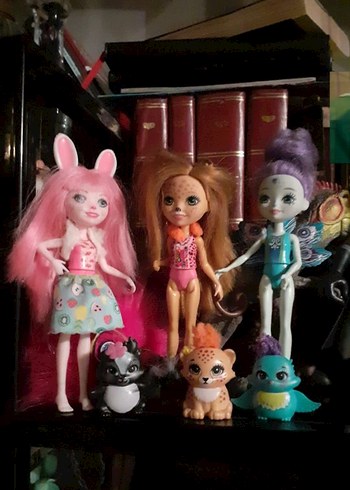 yoplu satış Pembe Saçlı Tavşan Temalı Bebek ve Hayvan Figürleri