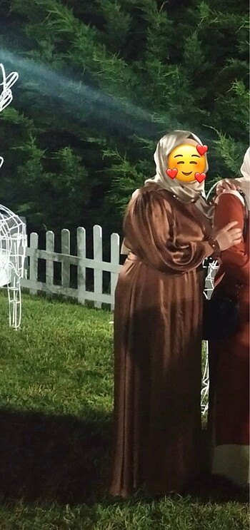 44 Beden camel Renk Abiye elbise