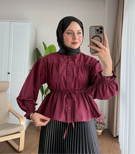 Bel bağlamalı gömlek