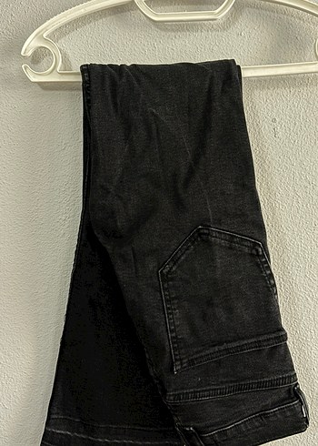 Kemerli Siyah Kadın Jean Pantolon - Görsel 3