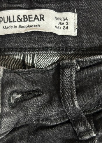 Kemerli Siyah Kadın Jean Pantolon - Görsel 2