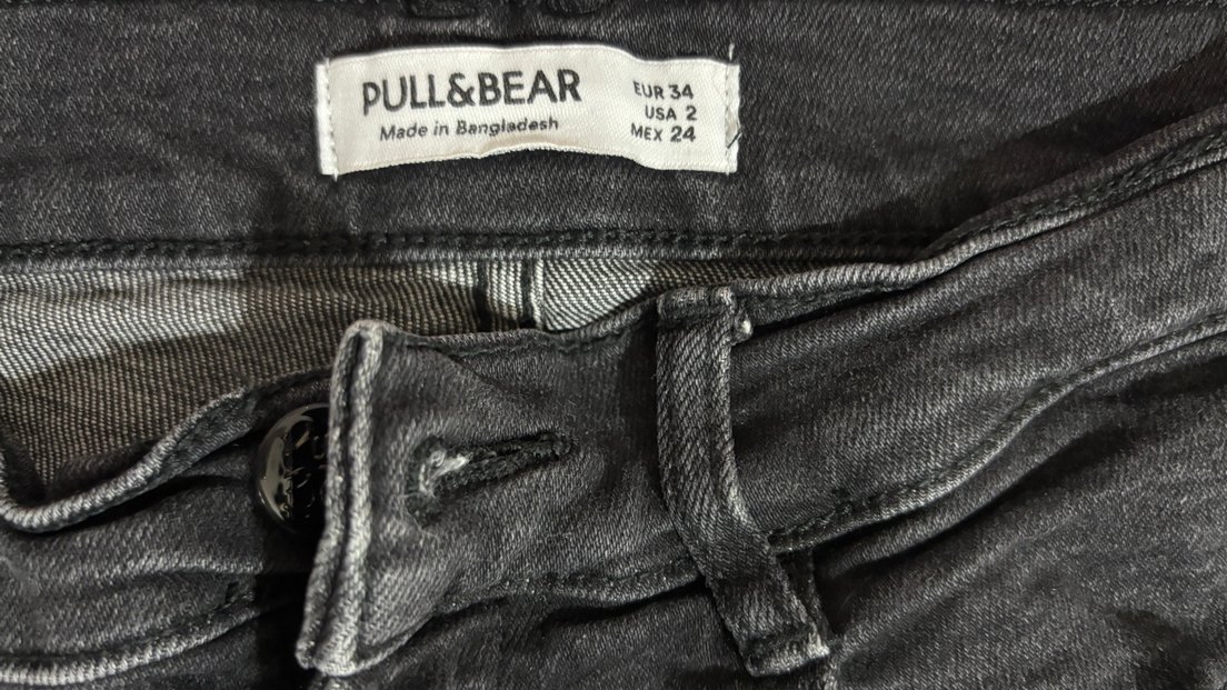 Kemerli Siyah Kadın Jean Pantolon - Görsel 2