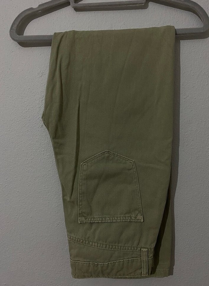 Kadın Haki Bel Detaylı Pantolon - Görsel 3