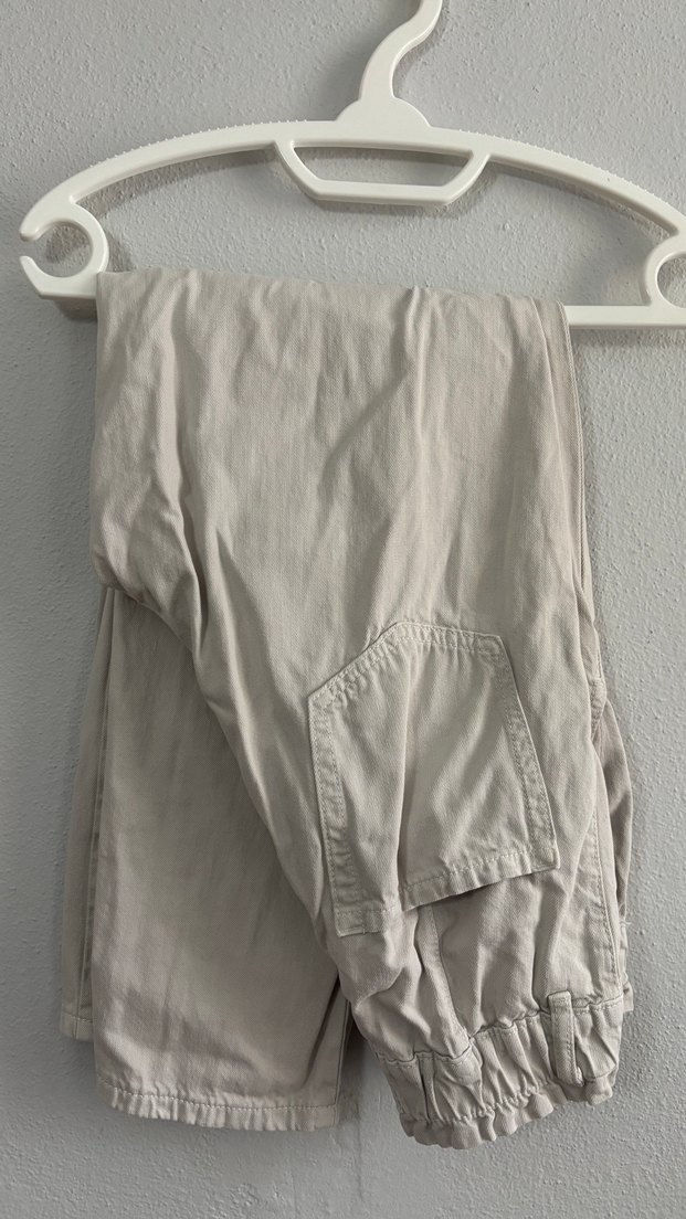 Bej Kadın Rahat Kesim Pantolon - Görsel 4