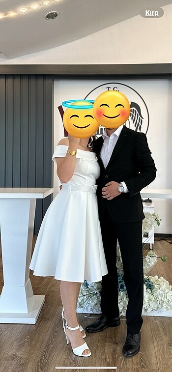 Beyaz nikah elbisesi