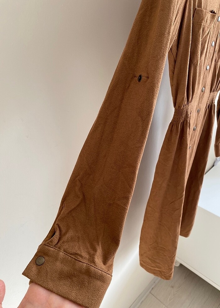 Süet elbise - Görsel 4