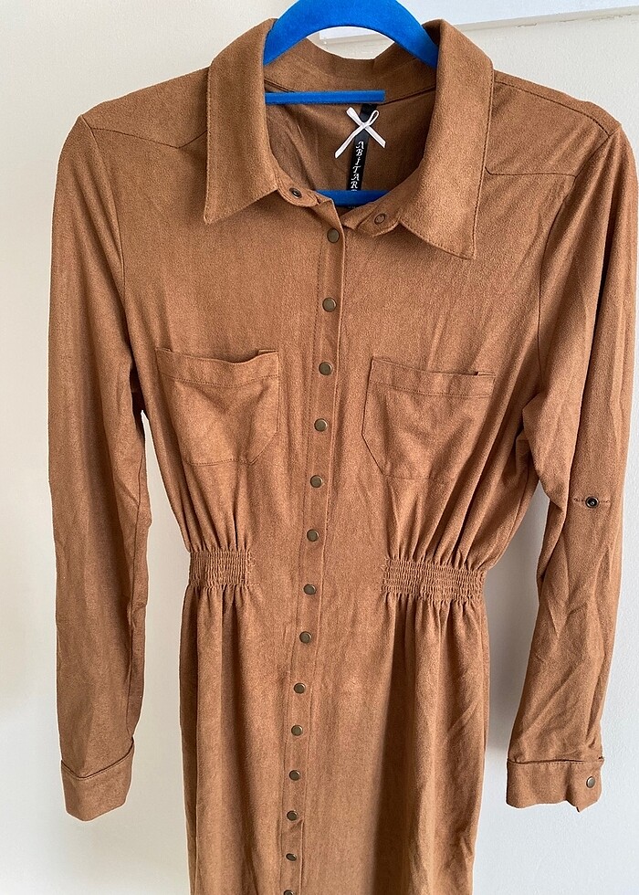 Süet elbise - Görsel 2