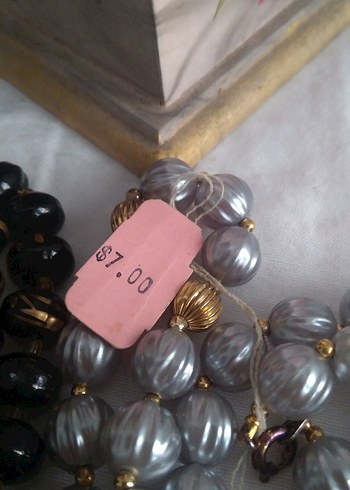 Beden gri Renk Gri Bohem Vintage 2adet kolye