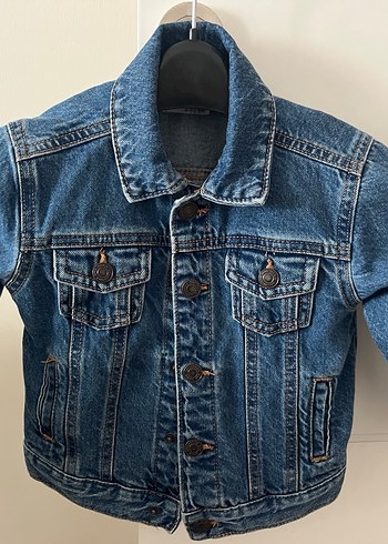 Erkek Çocuk Koyu Mavi Düğmeli Denim Ceket - Görsel 2