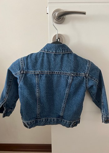 Erkek Çocuk Koyu Mavi Düğmeli Denim Ceket - Görsel 3
