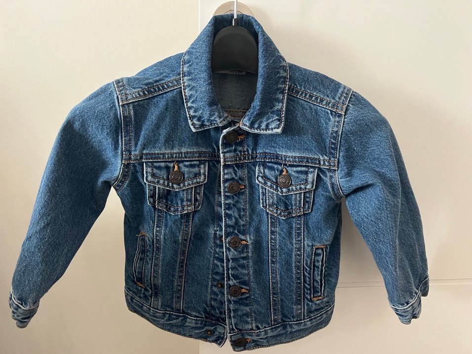 Erkek Çocuk Koyu Mavi Düğmeli Denim Ceket - Görsel 2