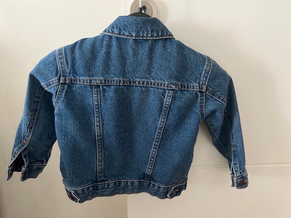 Erkek Çocuk Koyu Mavi Düğmeli Denim Ceket - Görsel 4