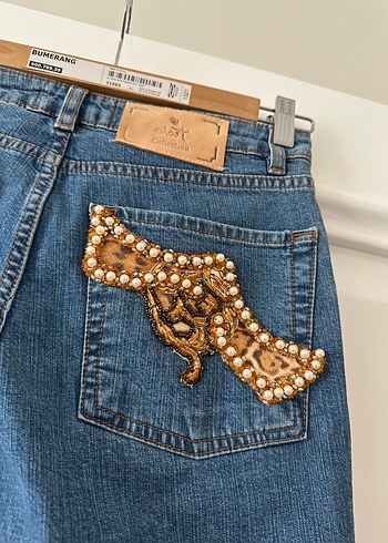 Mango Payet İşlemeli Bohem Kadın Kot Pantolon