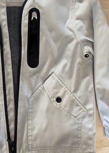 Gri Kapüşonlu Erkek Çocuk Ceketi - Görsel 4