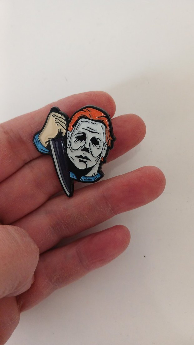 micheal myers rozet pin - Görsel 2