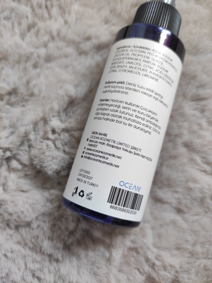 OCEAN SIFIR DENİZ TUZU SAÇ SPREYİ - Görsel 4
