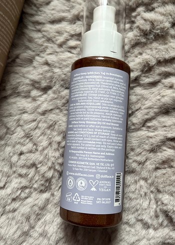 DOLLFACE SIFIR IŞILTILI BRONZLASTİRİCİ - Görsel 4