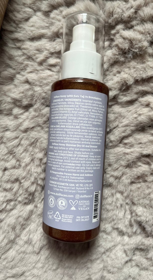 DOLLFACE SIFIR IŞILTILI BRONZLASTİRİCİ - Görsel 5