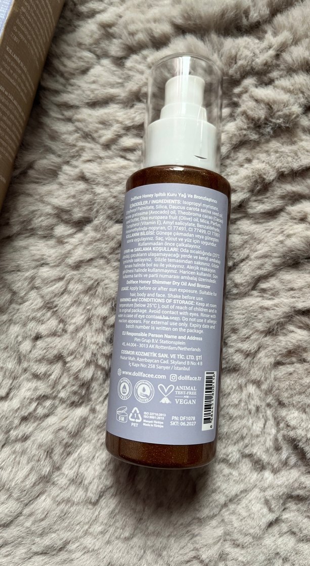 DOLLFACE SIFIR IŞILTILI BRONZLASTİRİCİ - Görsel 4