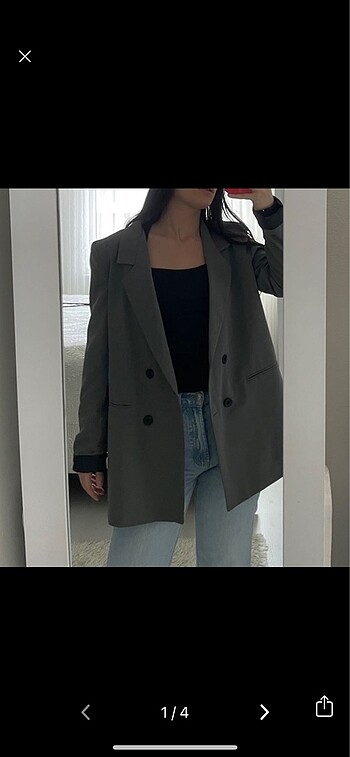 Blazer Gri Ceket