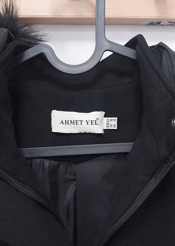 Siyah Kemerli Uzun Kadın Kaban - Görsel 3