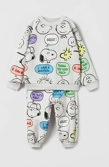 ZARA Marka Unisex Snoopy Takım