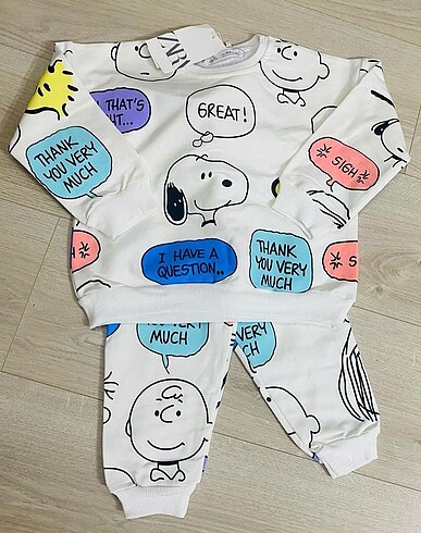 Zara ZARA Marka Unisex Snoopy Takım