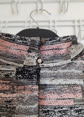 Gümüş-Pudra Kolsuz Kışlık Elbise - Görsel 3