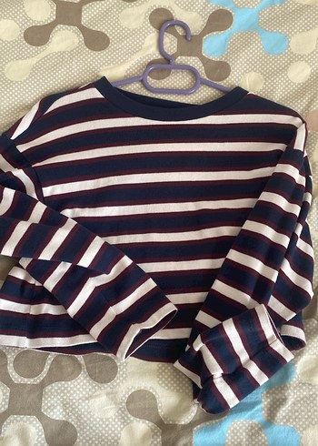 Çizgili Uzun Kollu Bluz - Görsel 3