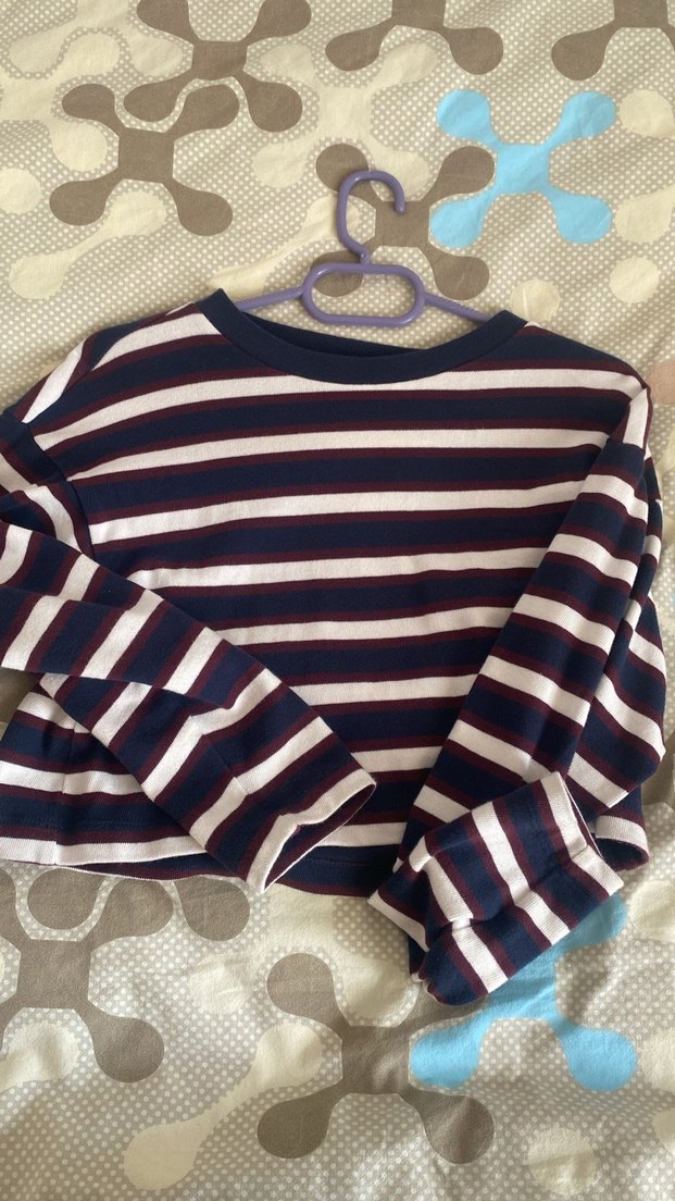 Çizgili Uzun Kollu Bluz - Görsel 3