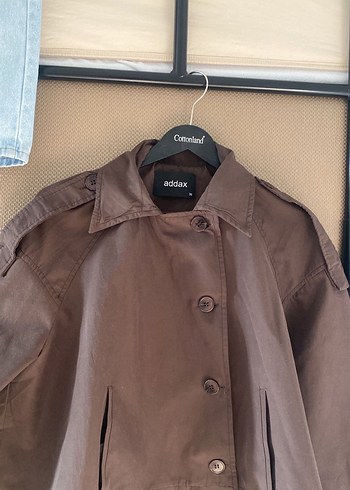 Düğmeli Kahverengi trenç - Görsel 2