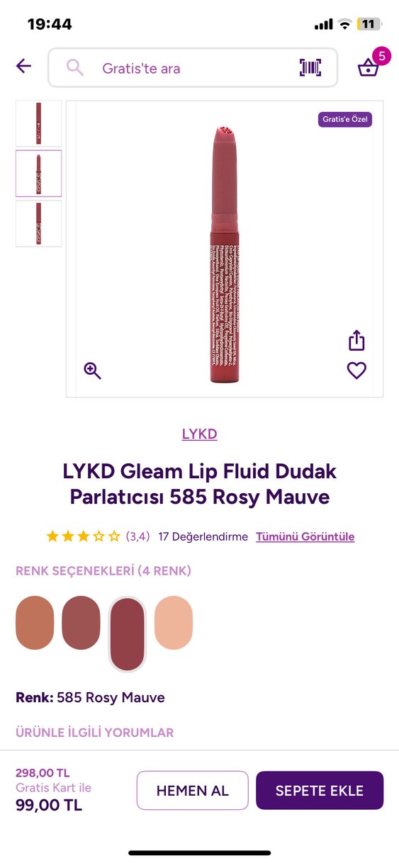 LYKD Gleam lipfluıd Lip Gloss Ruj - Görsel 3