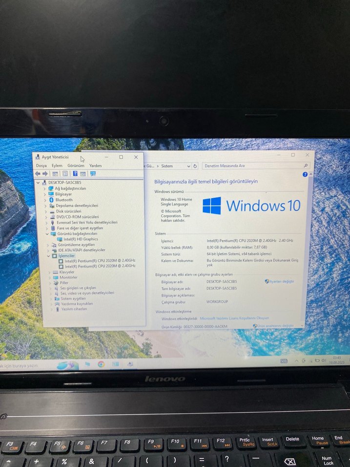 Lenovo G580 Laptop 120ssd8 ram BATARYALI - Görsel 5