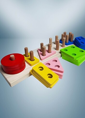Ahşap oyuncak Montessori 5li set