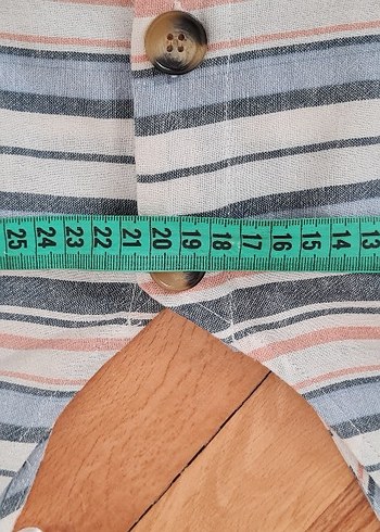 s Beden çeşitli Renk Çizgili, Düğmeli, Uzun Pamuklu Bohem Elbise