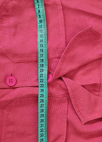 s Beden pembe Renk Düğmeli Pembe Midi Keten Elbise