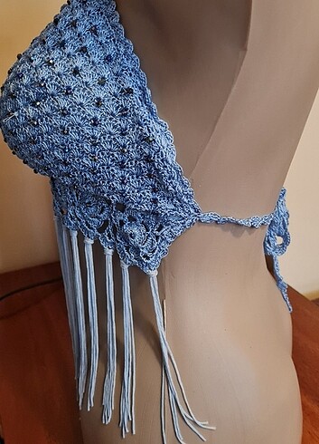 m Beden mavi Renk Dantel bralet