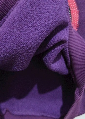 24-36 Ay Beden mor Renk Mor Renkli Baskılı Kız Sweatshirt