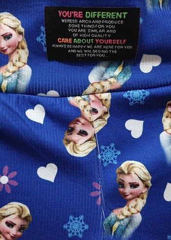 Kız Çocuk Mavi Baskılı Tayt - Görsel 2