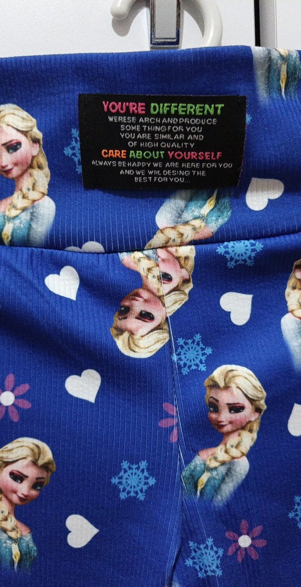 Kız Çocuk Mavi Baskılı Tayt - Görsel 2