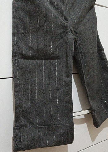 Gri Düğmeli Pantolon - Görsel 3