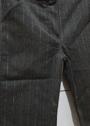 Gri Düğmeli Pantolon - Görsel 2