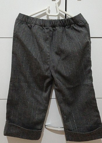 Gri Düğmeli Pantolon - Görsel 4