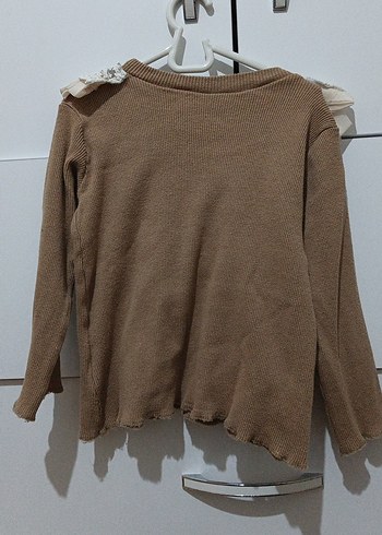 Kahverengi Fitilli Kız Çocuk Takım - Görsel 5