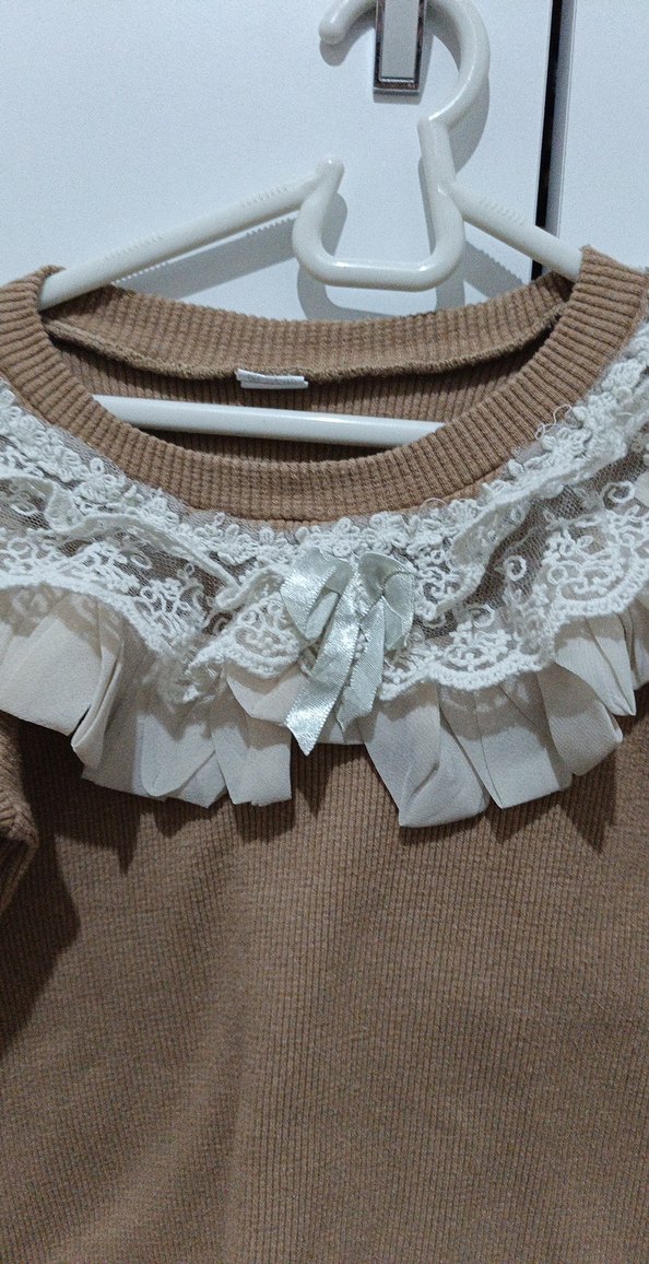 Kahverengi Fitilli Kız Çocuk Takım - Görsel 4