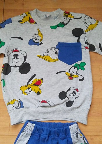 5 Yaş Beden Mickey Baskılı Erkek Çocuk Takım